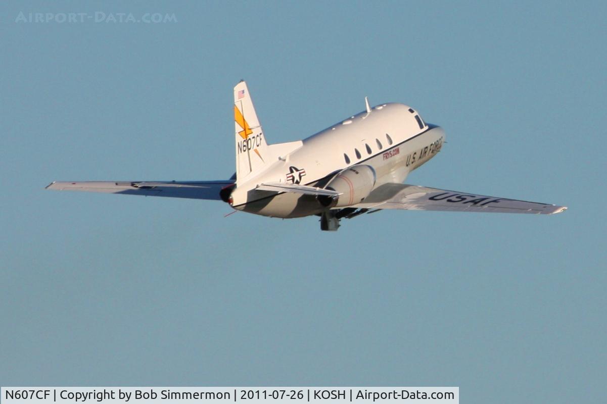 N607CF, 1976 North American NA-265-60 Sabreliner C/N 306-118, Departing Airventure 2011.