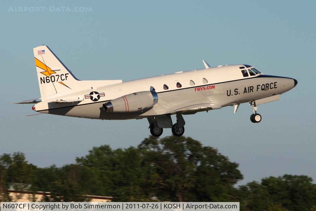 N607CF, 1976 North American NA-265-60 Sabreliner C/N 306-118, Departing Airventure 2011.