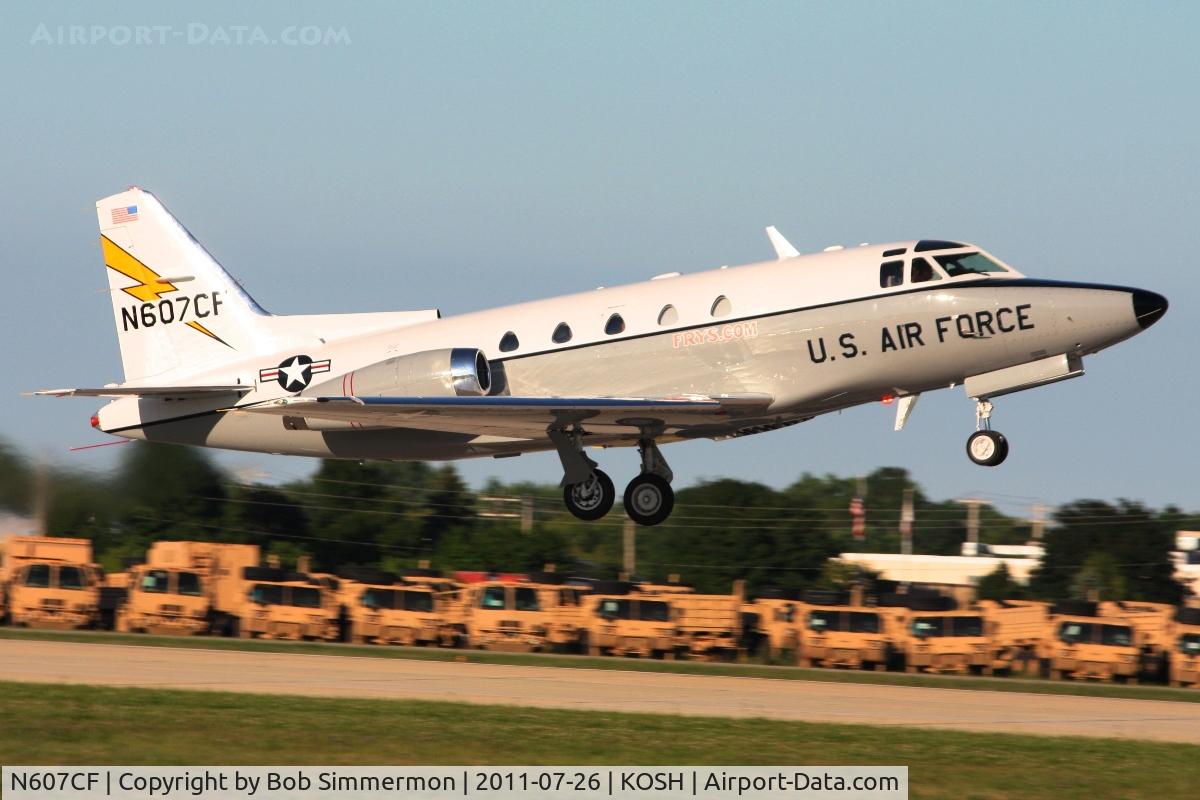 N607CF, 1976 North American NA-265-60 Sabreliner C/N 306-118, Departing Airventure 2011.