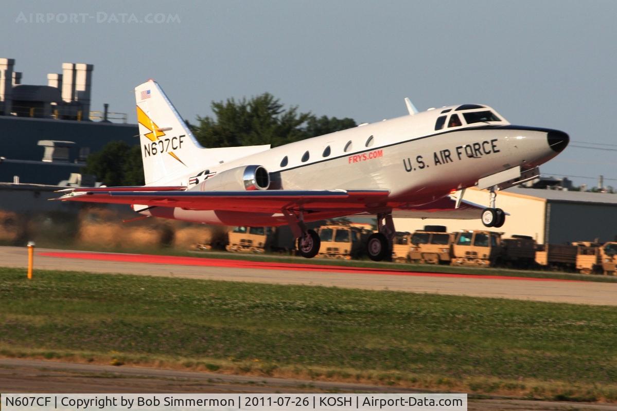 N607CF, 1976 North American NA-265-60 Sabreliner C/N 306-118, Departing Airventure 2011.
