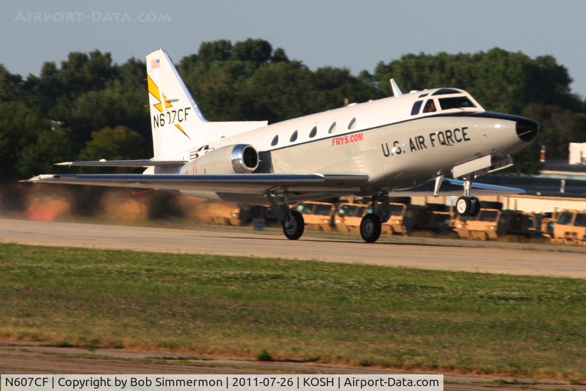N607CF, 1976 North American NA-265-60 Sabreliner C/N 306-118, Departing Airventure 2011.