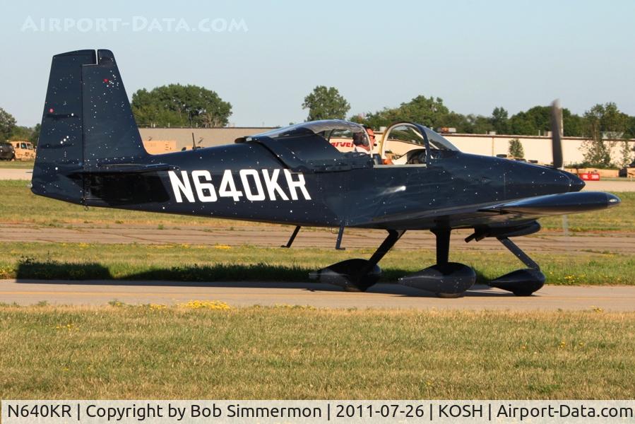 N640KR, Vans RV-7A C/N 71028, Departing Airventure 2011.