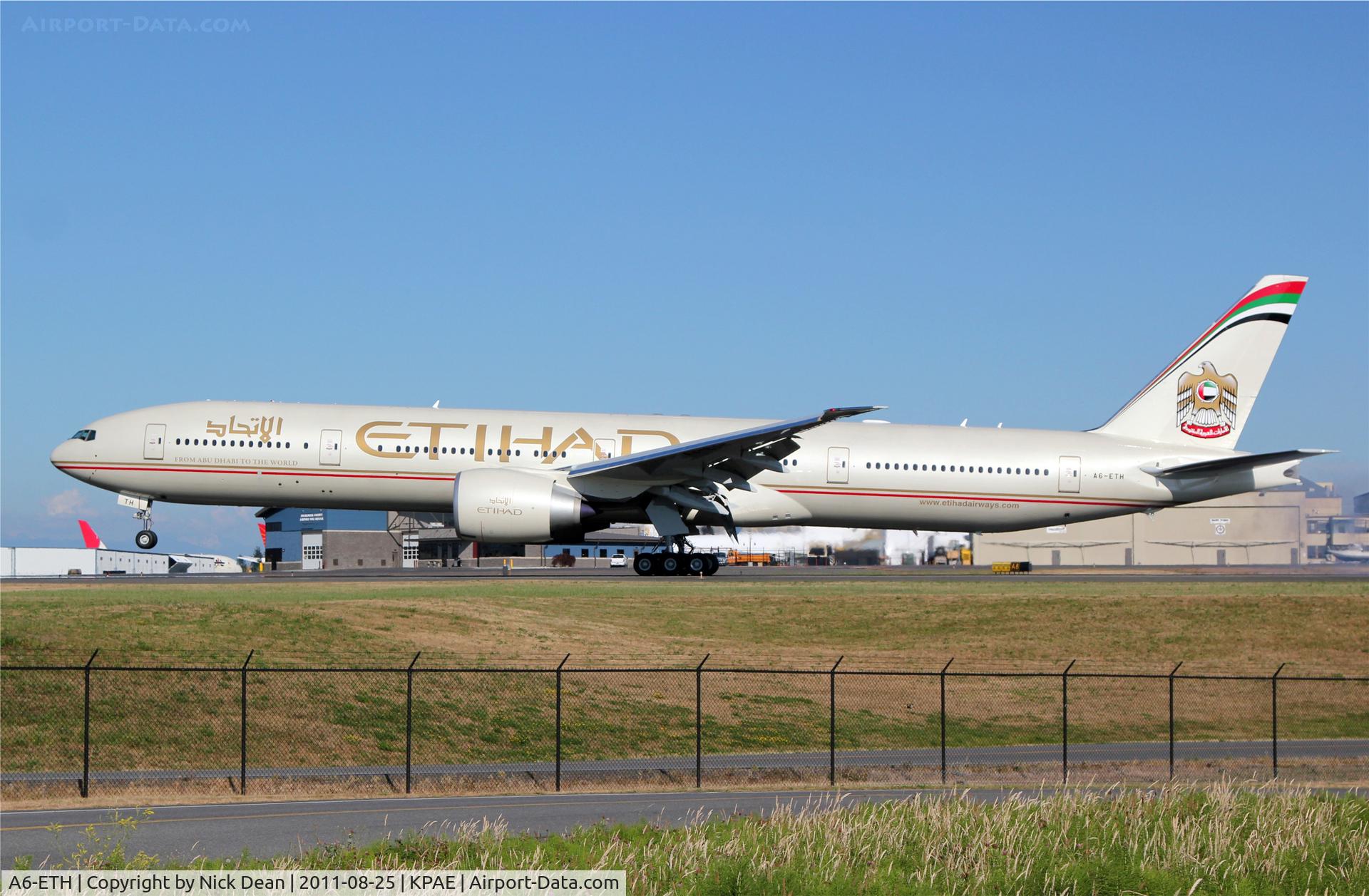 A6-ETH, 2011 Boeing 777-3FX/ER C/N 39683, KPAE/PAE Boeing 91 returns from the KPDX paint shop