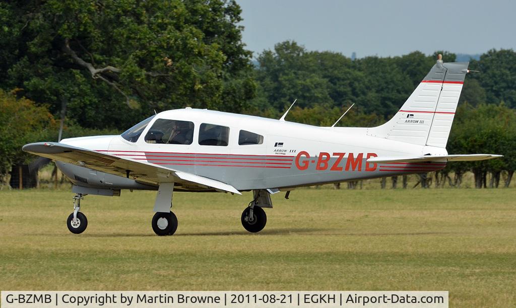 G-BZMB, 1978 Piper PA-28R-201 Cherokee Arrow III C/N 28R-7837144, SHOT AT HEADCORN