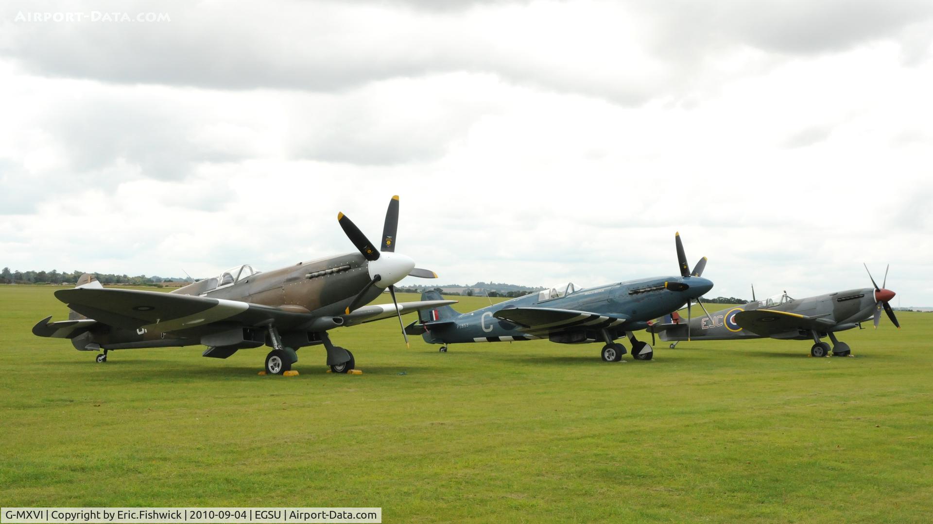 G-MXVI, 1945 Supermarine 361 Spitfire LF.XVIe C/N CBAF.IX.4394, 5. TE184 (P. Andrews) in the best company at Duxford's wonderful Battle of Britain Air Display 2010