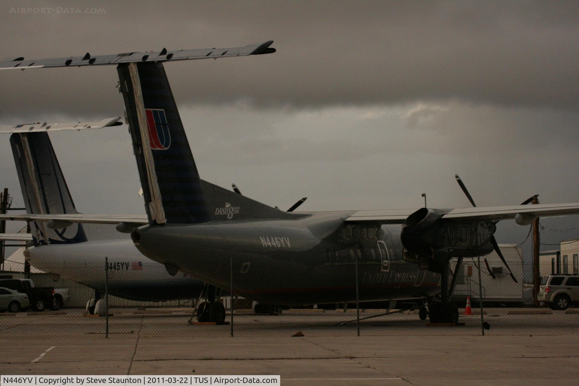 N446YV, 1996 De Havilland Canada DHC-8-202 Dash 8 C/N 446, Taken at Tucson International Airport, in March 2011 whilst on an Aeroprint Aviation tour