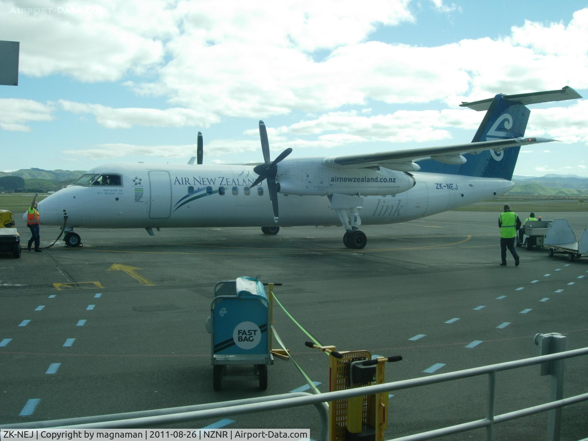ZK-NEJ, 2006 De Havilland Canada DHC-8-311 Dash 8 C/N 625, Off to Wellington
