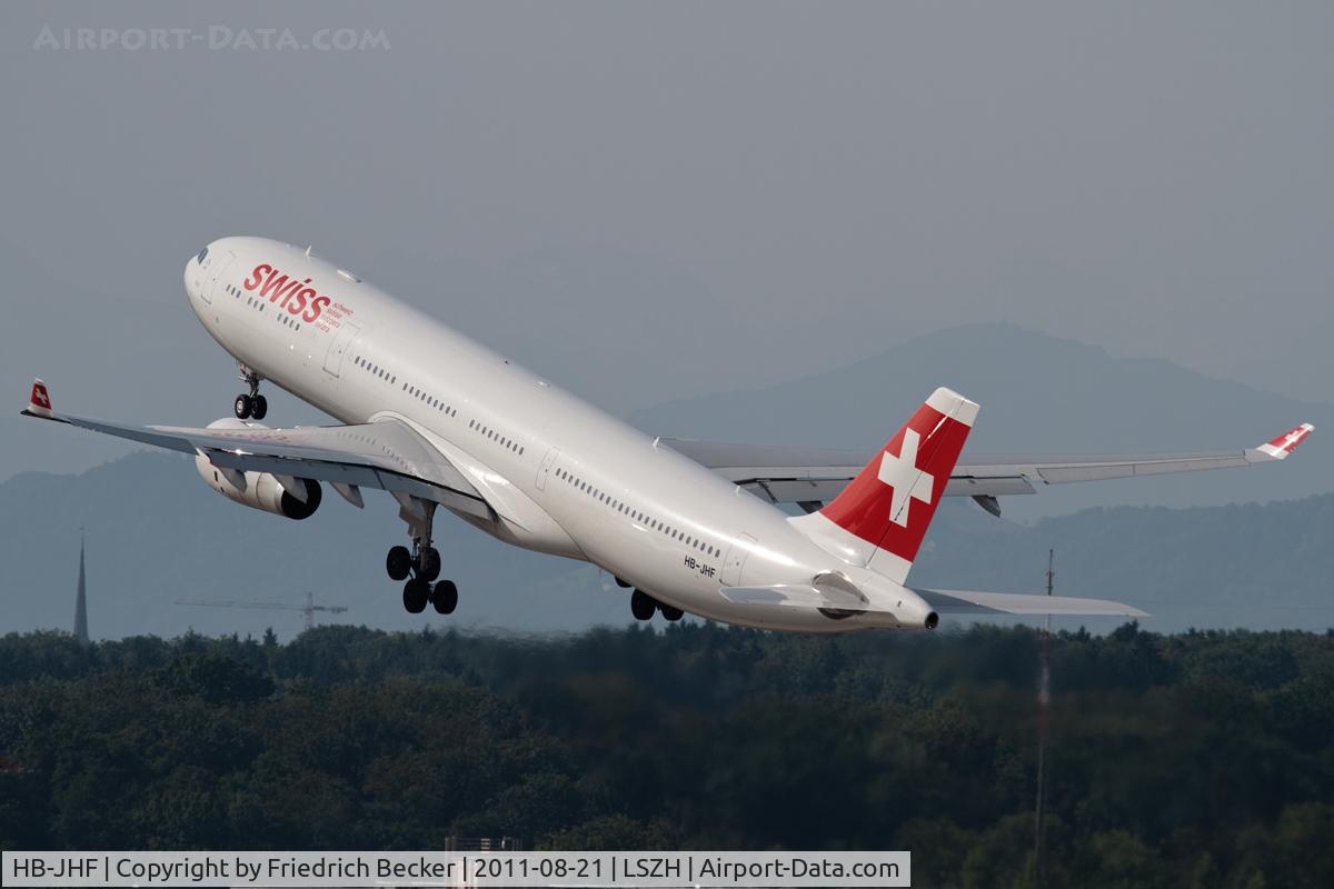 HB-JHF, 2010 Airbus A330-343X C/N 1089, departure via RW16