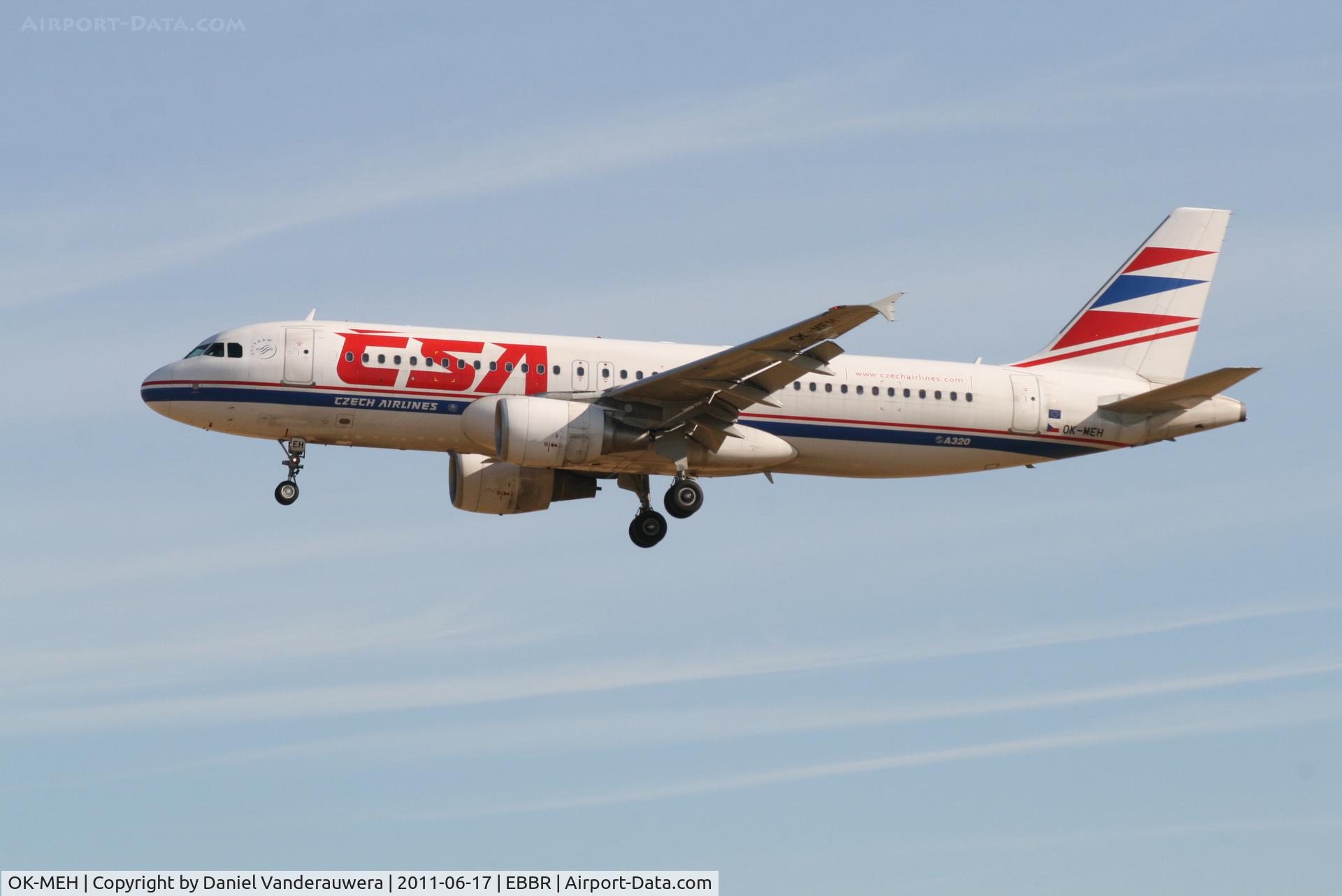 OK-MEH, 2007 Airbus A320-214 C/N 3031, Arrival of flight OK630 to RWY 25L