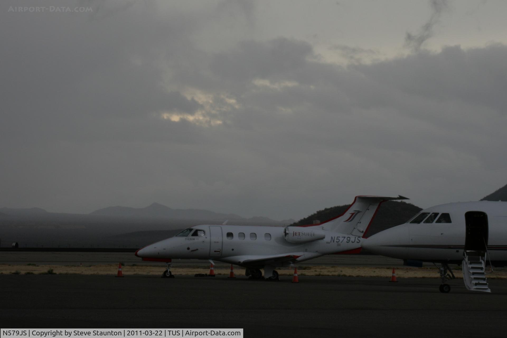 N579JS, 2009 Embraer EMB-500 Phenom 100 C/N 50000064, Taken at Tucson International Airport, in March 2011 whilst on an Aeroprint Aviation tour