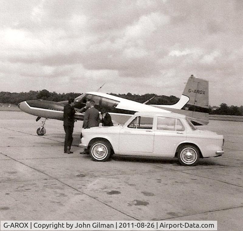 G-AROX, Cessna 310 C/N 35505, Aircraft with new Hillman Minx (1964) with Jack Brabham. Biggin Hill August 1963.