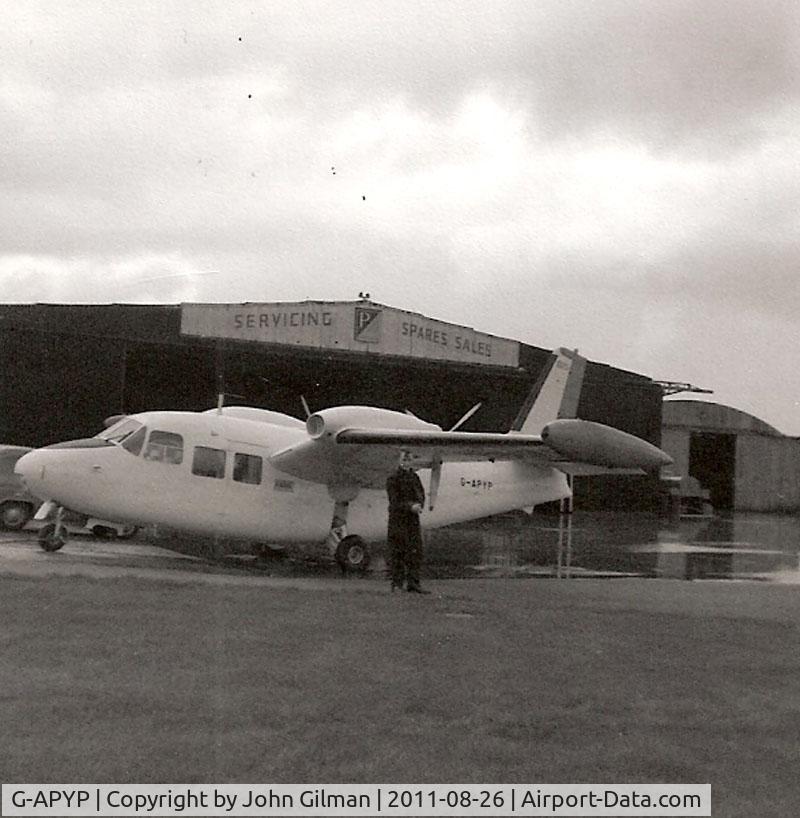 G-APYP, 1960 Piaggio P-166 C/N 365, K McAlpine. Taken at Luton 01/11/60