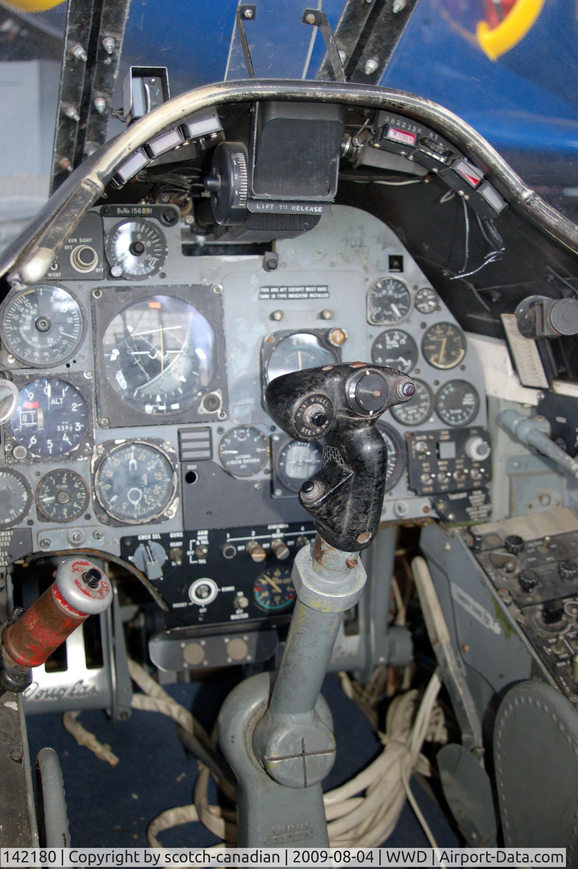 142180, Douglas A-4A Skyhawk (A4D-1) C/N 11434, Douglas A-4A Skyhawk (A4D-1) Cockpit at the Naval Air Station Wildwood Aviation Museum, Cape May County Airport, Wildwood, NJ