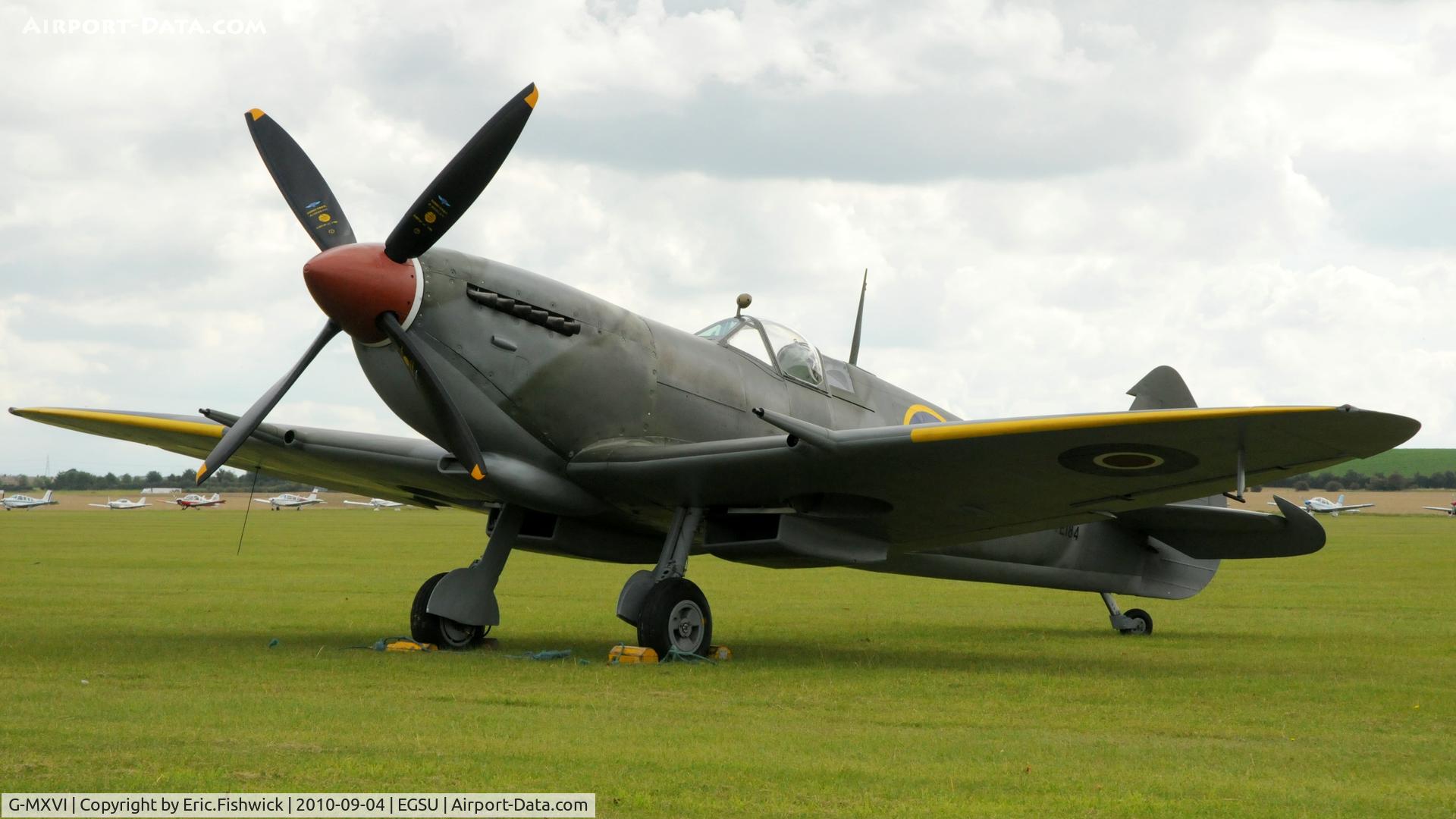 G-MXVI, 1945 Supermarine 361 Spitfire LF.XVIe C/N CBAF.IX.4394, 3. TE184 (P. Andrews) at Duxford's wonderful Battle of Britain Air Display 2010