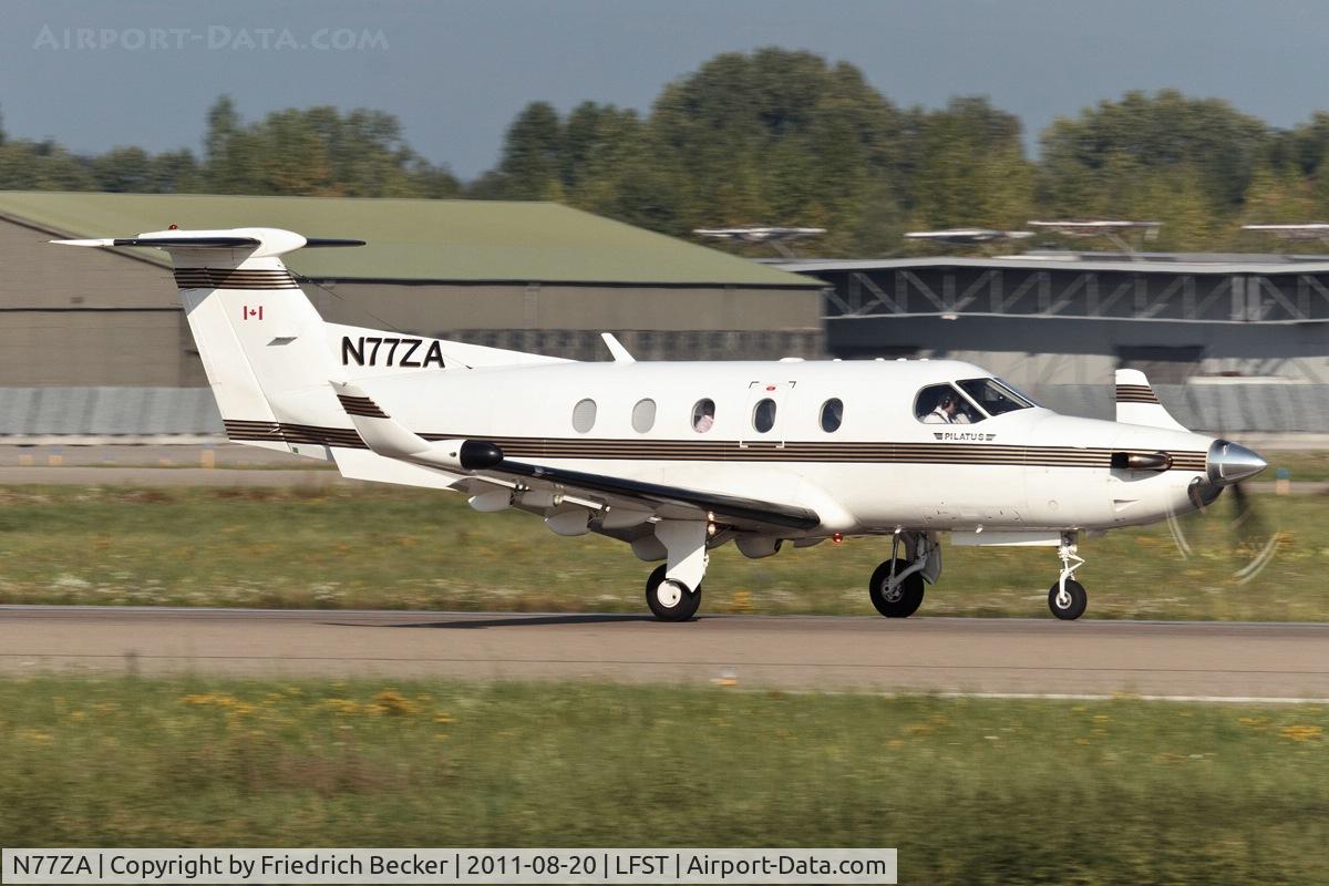 N77ZA, 1999 Pilatus PC-12/45 C/N 300, departure out of Strasbourg