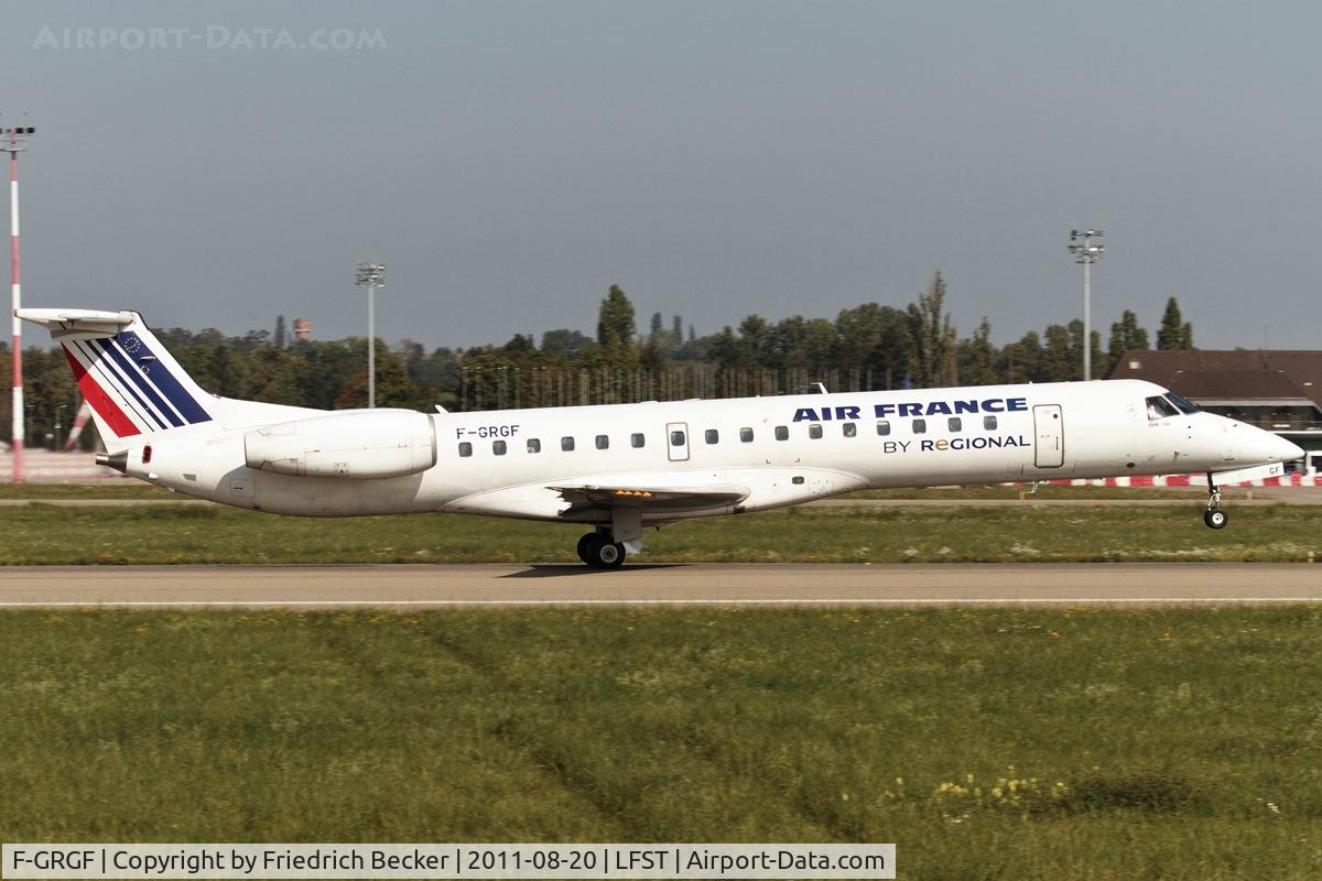 F-GRGF, 1998 Embraer EMB-145EU (ERJ-145EU) C/N 145050, departure out of Strasbourg