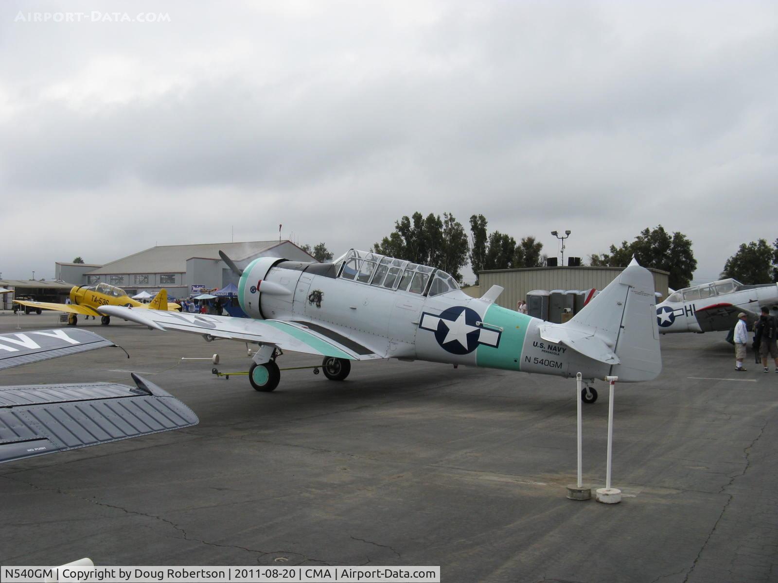 N540GM, 1942 North American SNJ-4 Texan C/N 88-9141, North American SNJ-4, P&W R-1340 Wasp 600 Hp