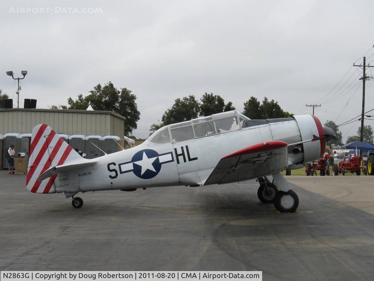 N2863G, 1958 North American SNJ-6 Texan C/N 121-43131, 1958 North American SNJ-6, P&W R-1340 Wasp 600 Hp
