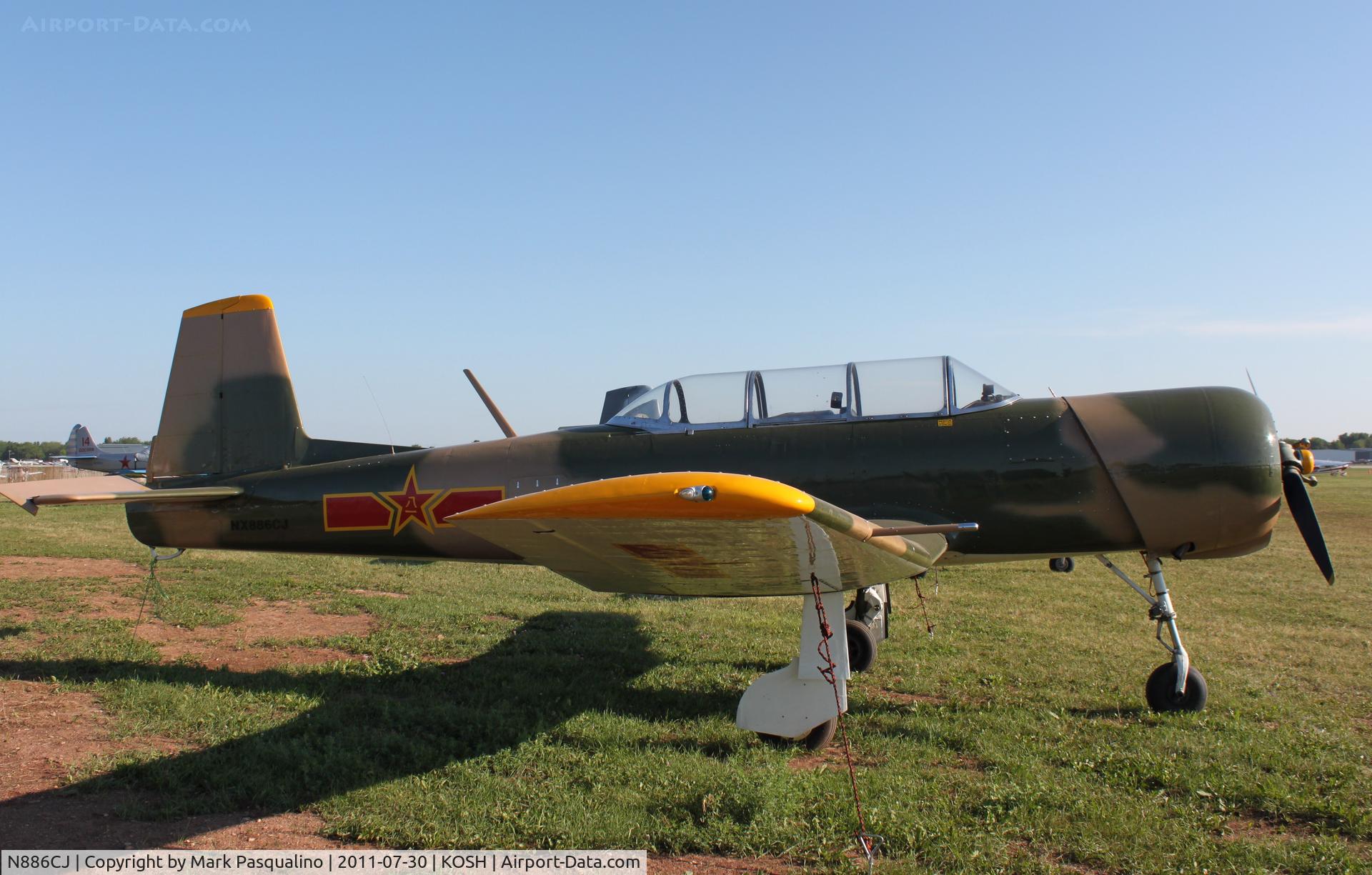 N886CJ, 1980 Nanchang CJ-6A C/N 2951225, Nanchang CJ-6A