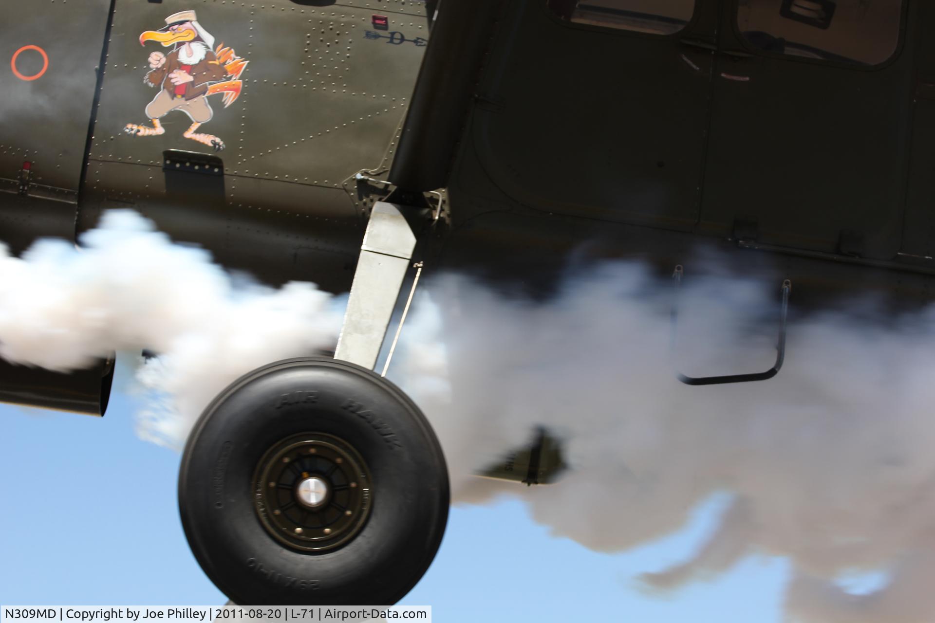 N309MD, 1961 Max Holste MH-1521C-1 Broussard C/N 309, Thanks for the fly-by