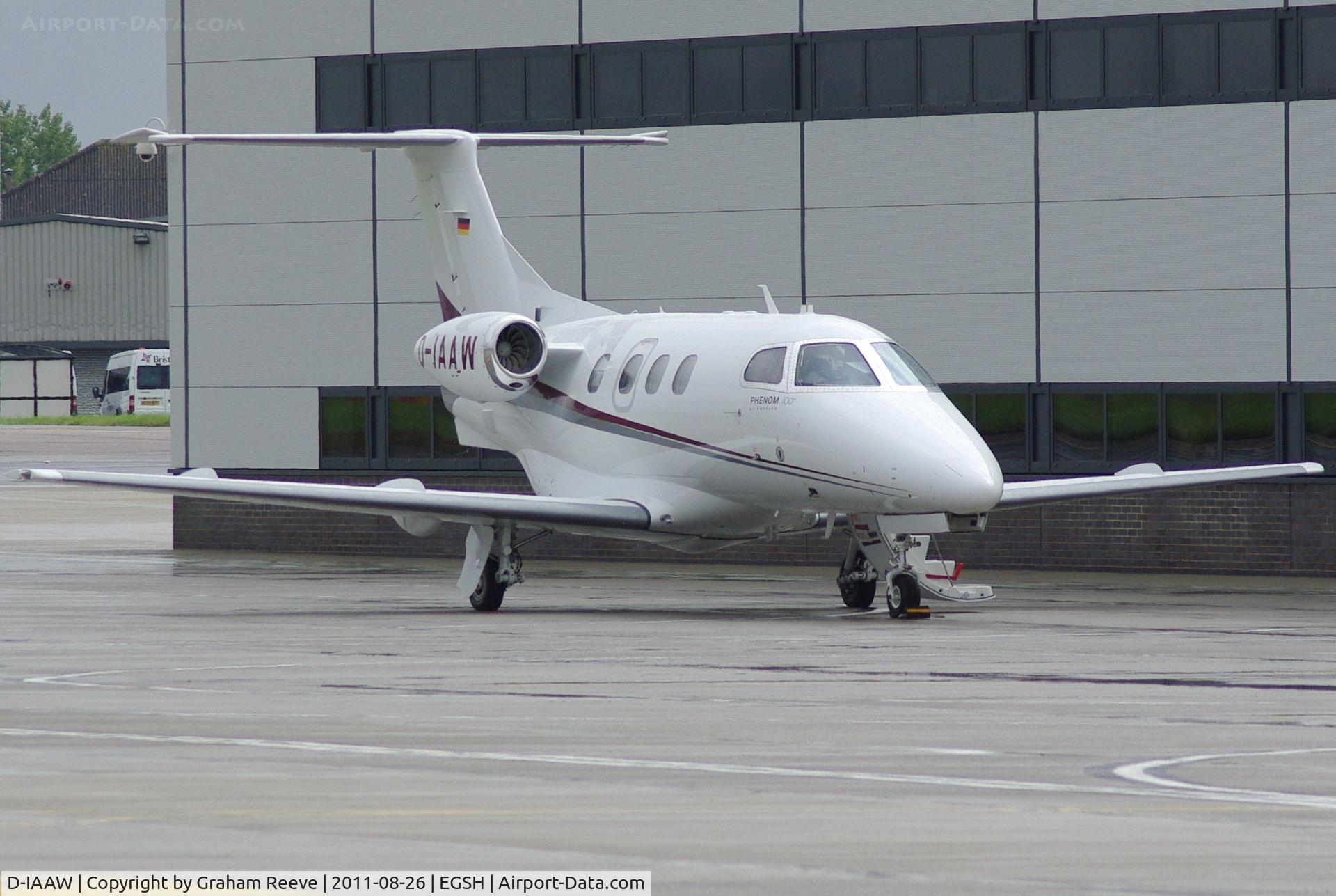 D-IAAW, 2011 Embraer EMB-500 Phenom 100 C/N 50000245, Parked at Norwich.