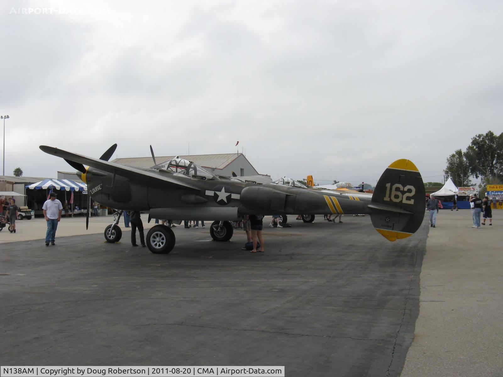N138AM, 1943 Lockheed P-38J Lightning C/N 44-23314, 1943 Lockheed P-38J LIGHTNING '23 Skidoo', two Allison V-1710-89/91 counter-rotating 1,425 Hp each
