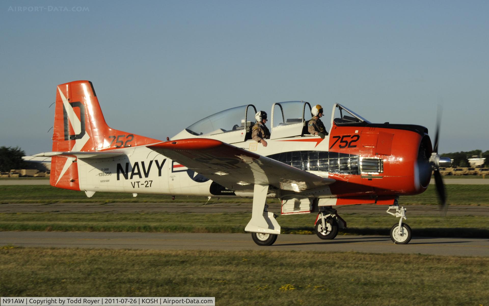 N91AW, North American T-28B Trojan C/N 200-427 (138356), AIRVENTURE 2011