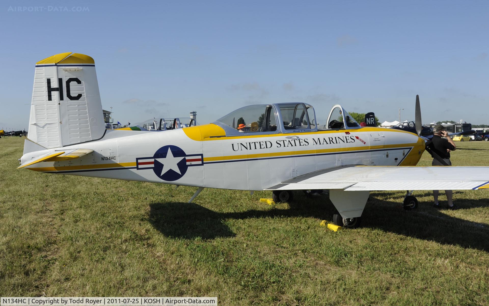 N134HC, 1958 Beech T-34A (A45) Mentor Mentor C/N CG-207, AIRVENTURE 2011
