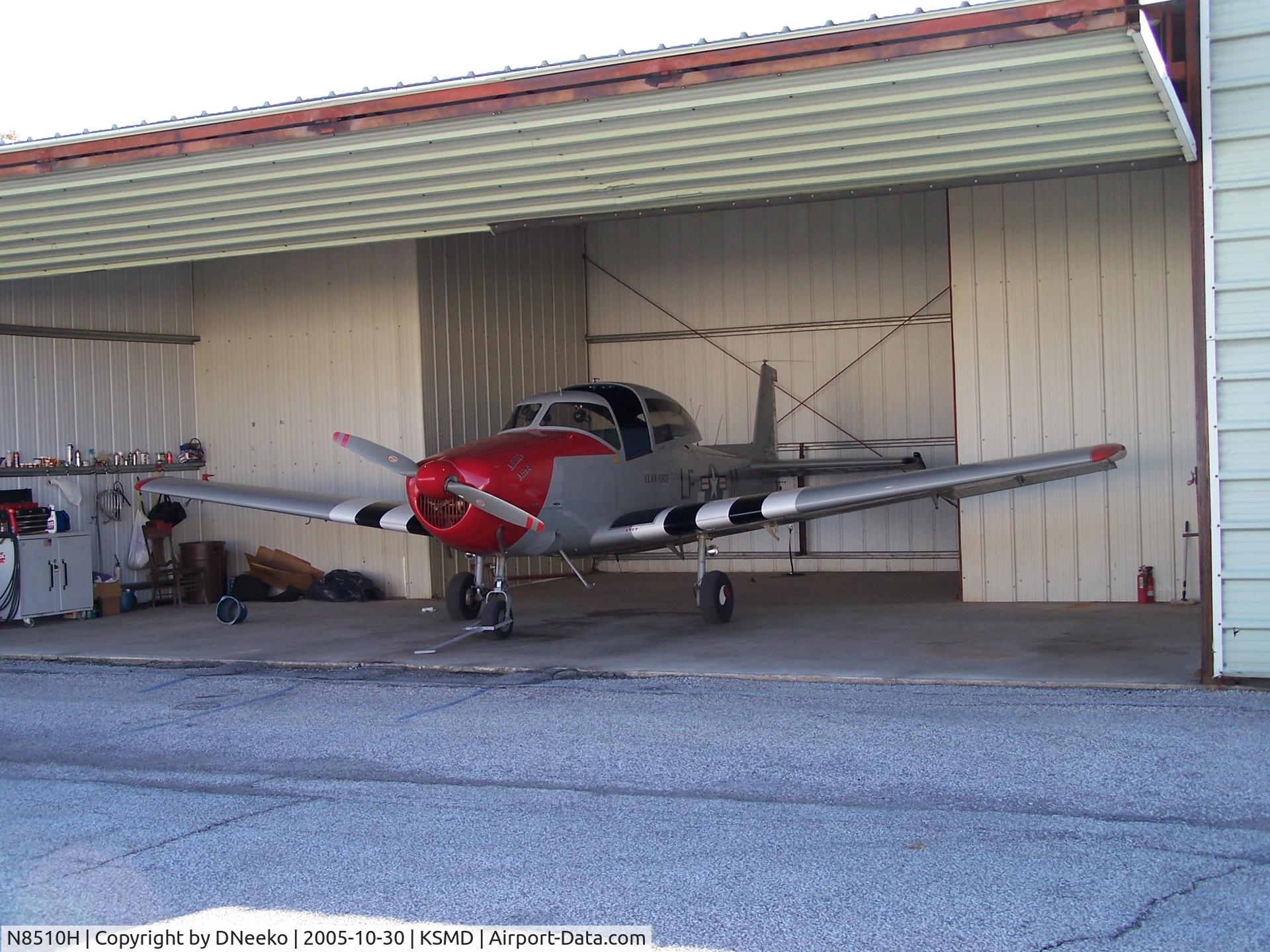 N8510H, 1947 North American Navion (NA-145) C/N NAV-4-510, N8510H @ SMD.  Owner passed away and had to be sold. We're all hoping it's being cared for.  RIP Louie