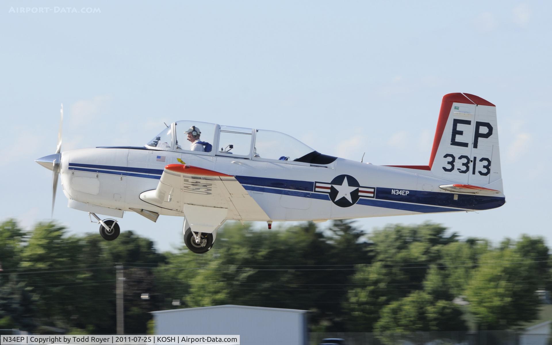 N34EP, Beech T-34-A (A45) Mentor C/N G-74, AIRVENTURE 2011
