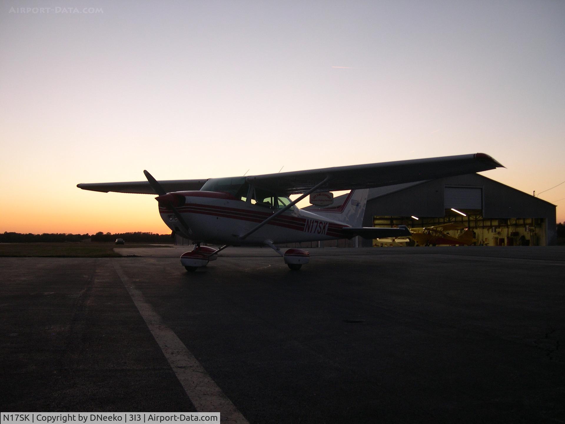 N17SK, 1980 Cessna 172N C/N 17273809, on the ramp, waiting to be put away for the night