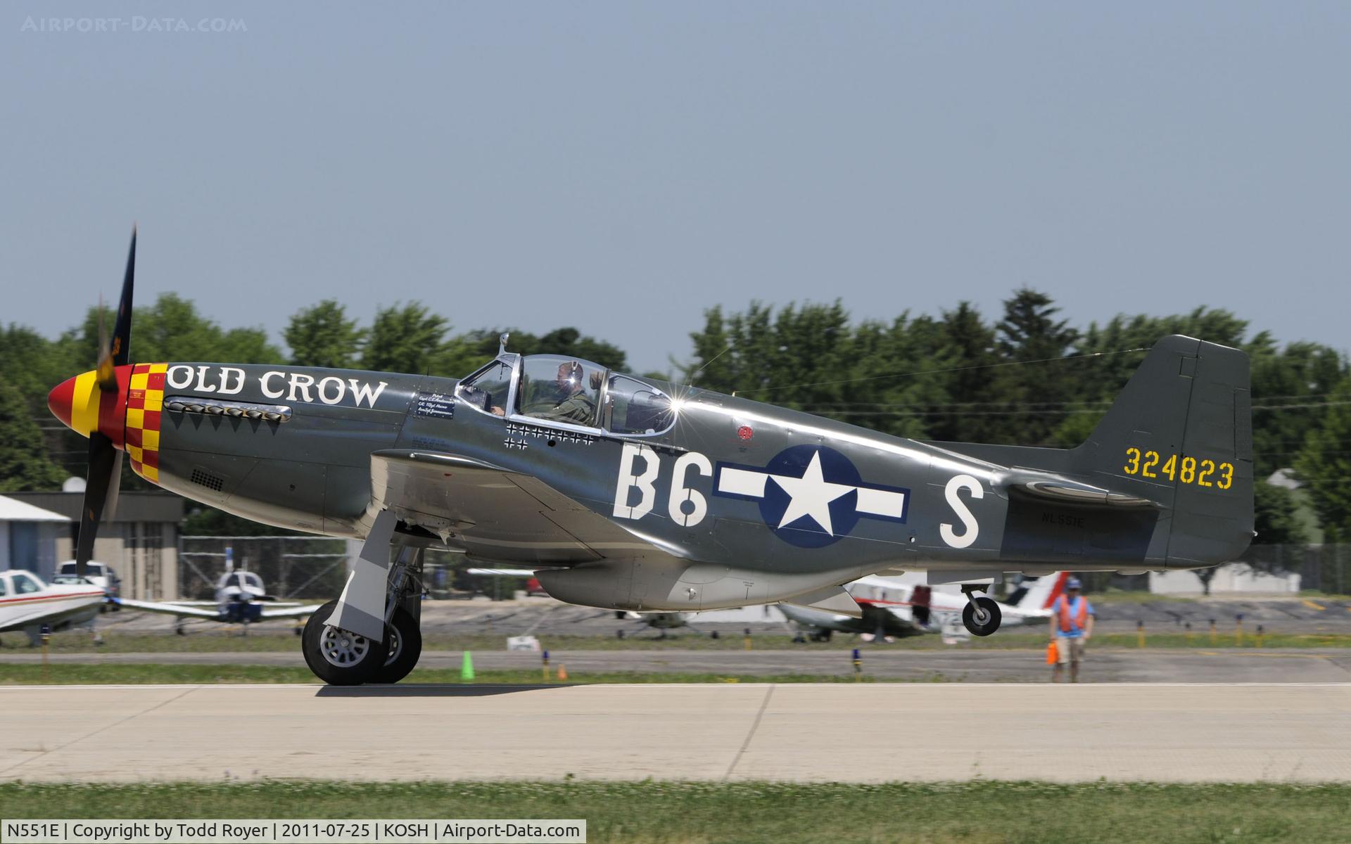 N551E, 1943 North American P-51B-1NA Mustang C/N 102-24700, AIRVENTURE 2011