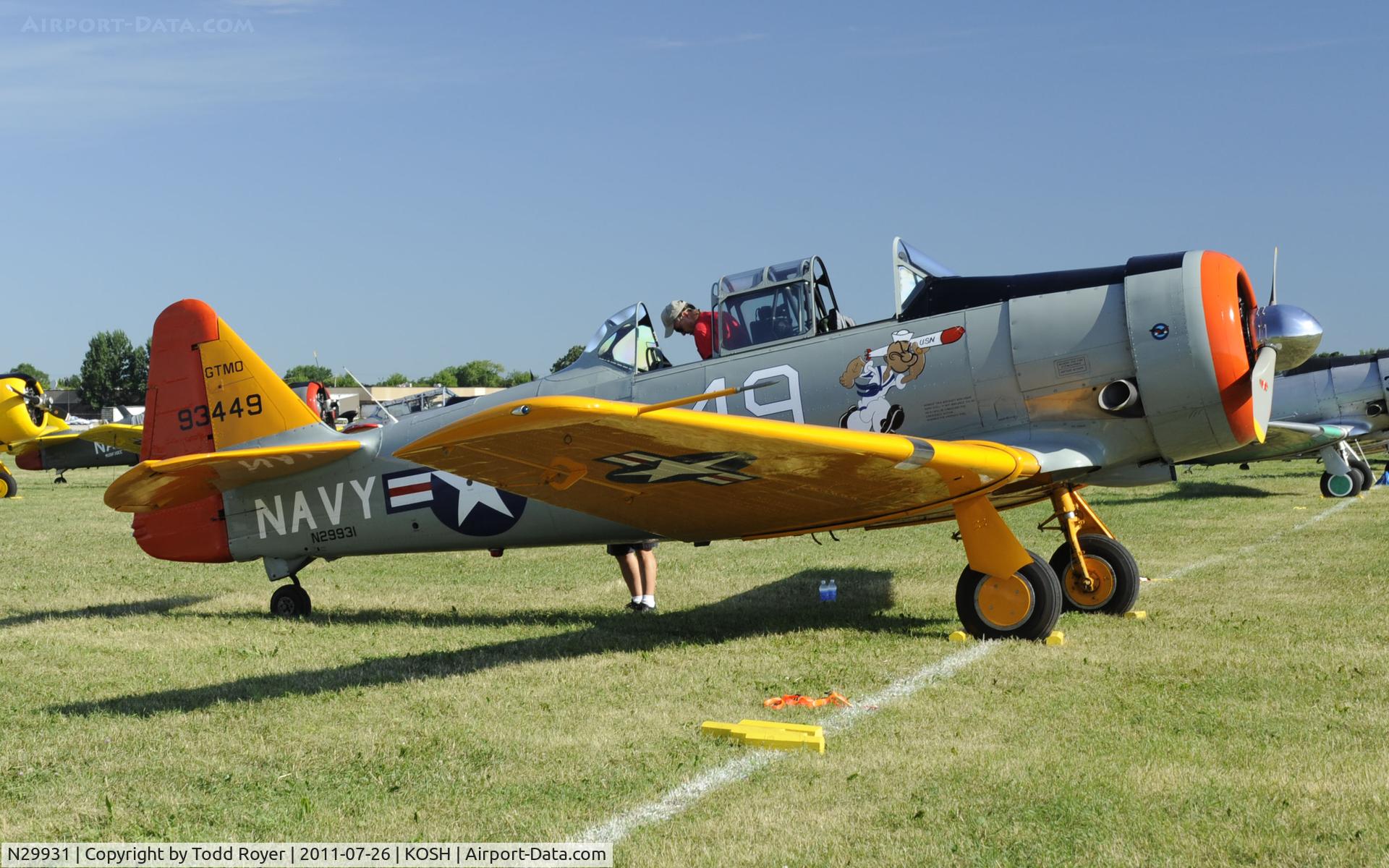 N29931, 1943 North American AT-6G Texan C/N 168-583 (49-3449), AIRVENTURE 2011