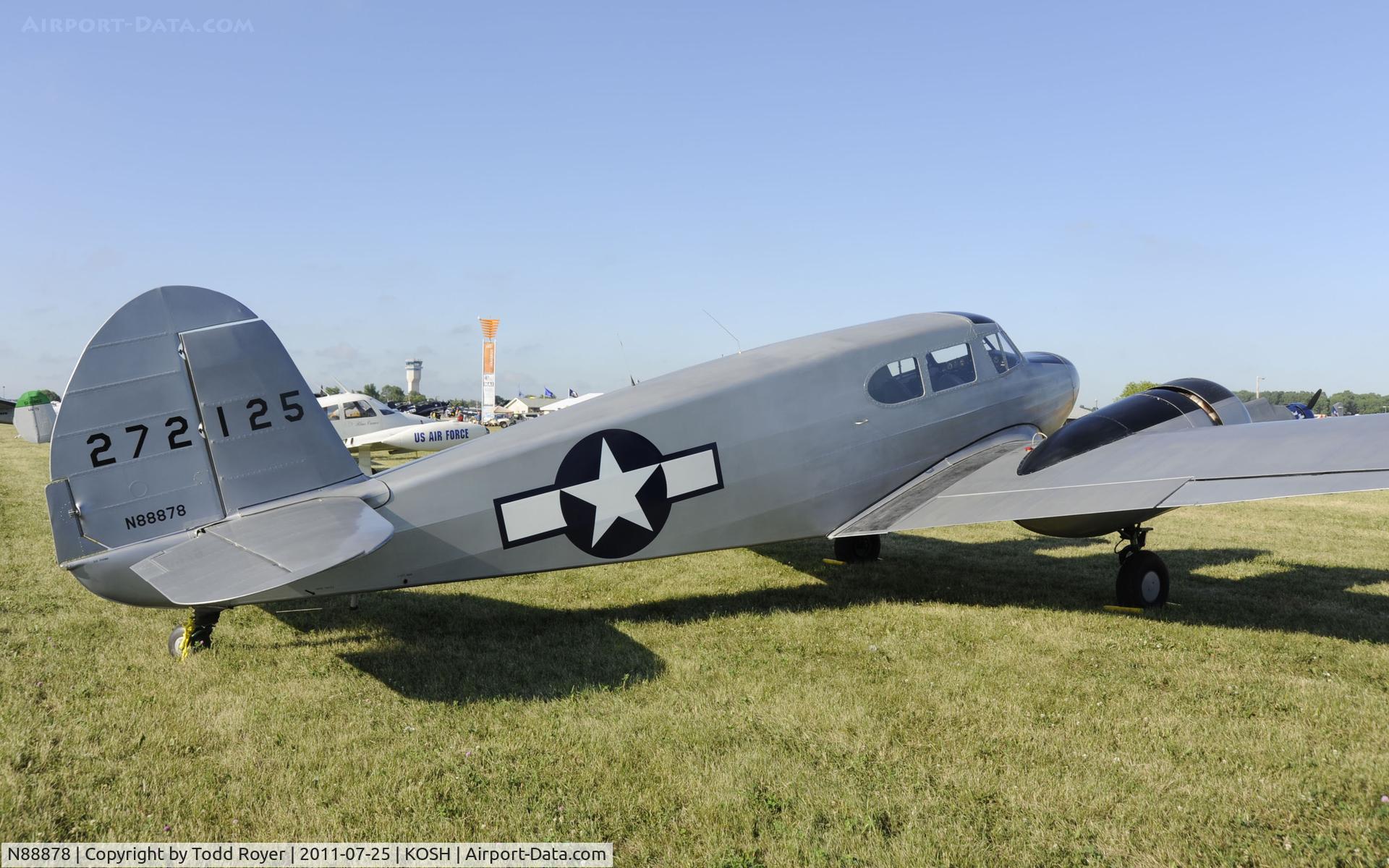 N88878, 1943 Cessna UC-78C (T-50) Bobcat C/N 4121, AIRVENTURE 2011