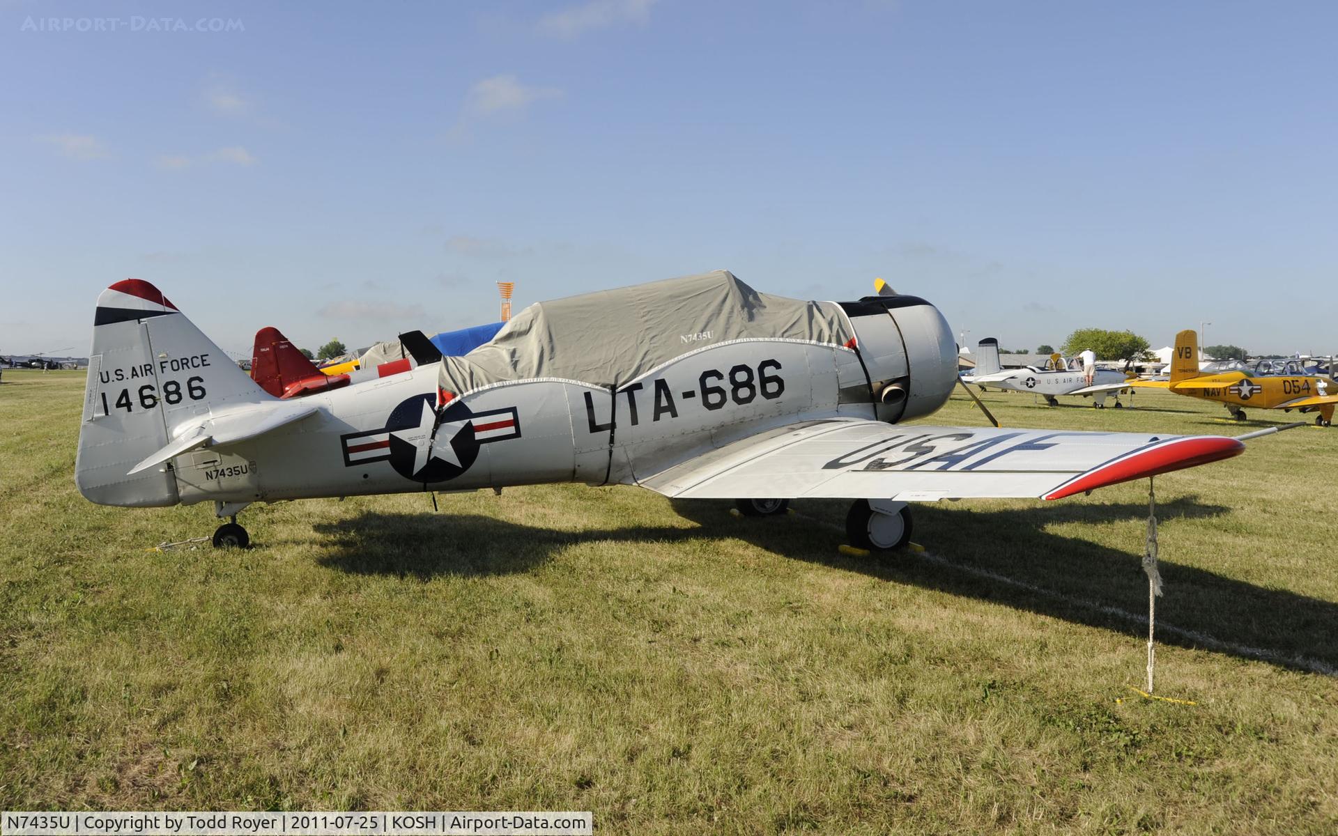 N7435U, 1943 North American AT-6D Texan C/N 88-14666, AIRVENTURE 2011