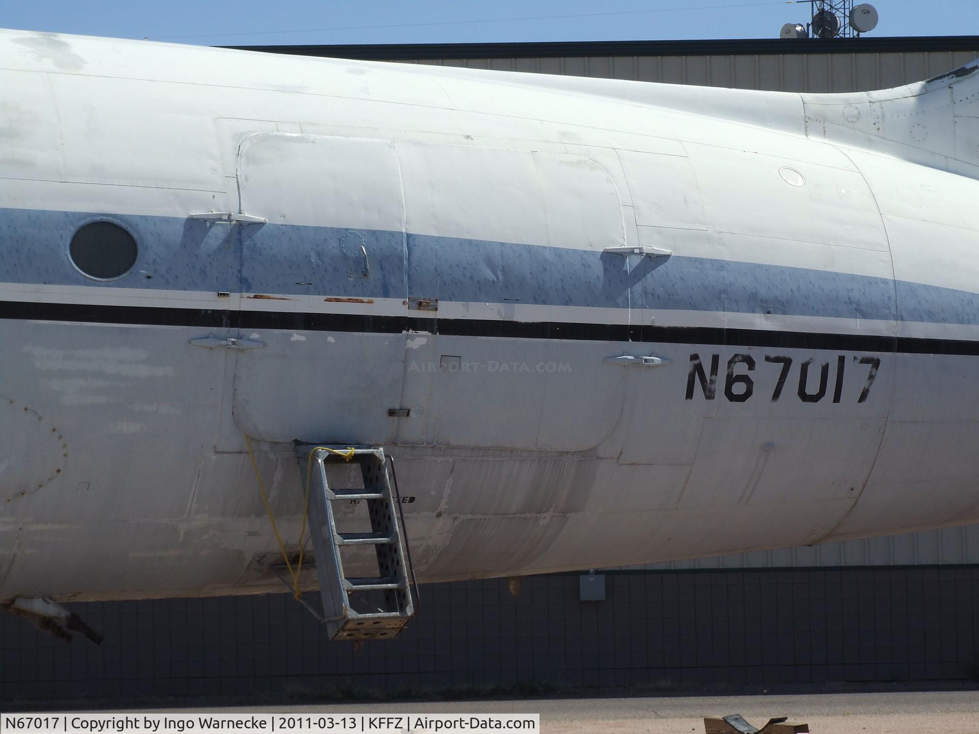 N67017, 1944 Douglas C-54P Skymaster (DC-4) C/N 10438, Douglas C-54 Skymaster (minus 1 engine and a few other parts) at Falcon Field, Mesa AZ