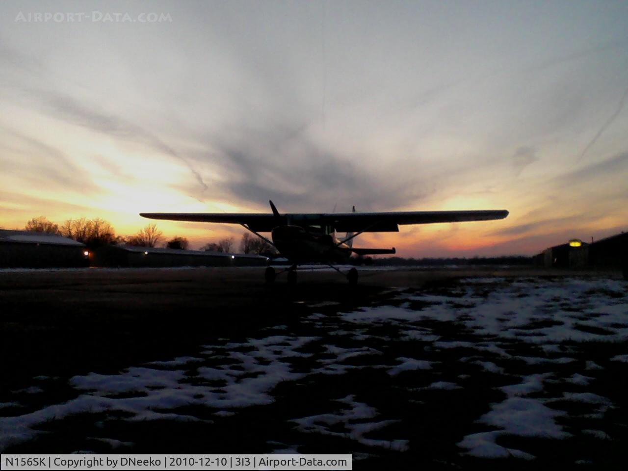 N156SK, 1981 Cessna 152 C/N 15285035, Chilly evening sitting on the ramp