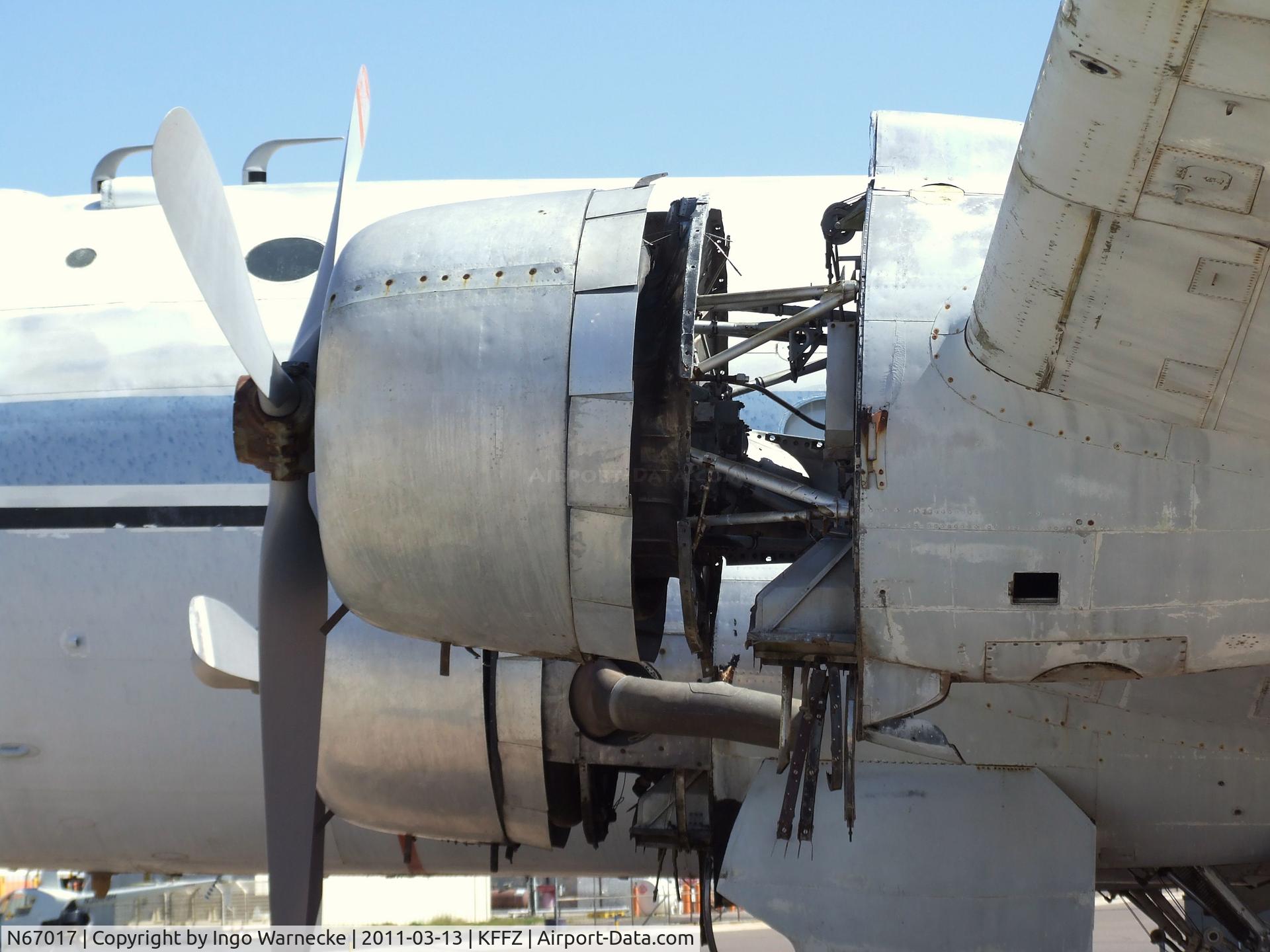 N67017, 1944 Douglas C-54P Skymaster (DC-4) C/N 10438, Douglas C-54 Skymaster (minus 1 engine and a few other parts) at Falcon Field, Mesa AZ