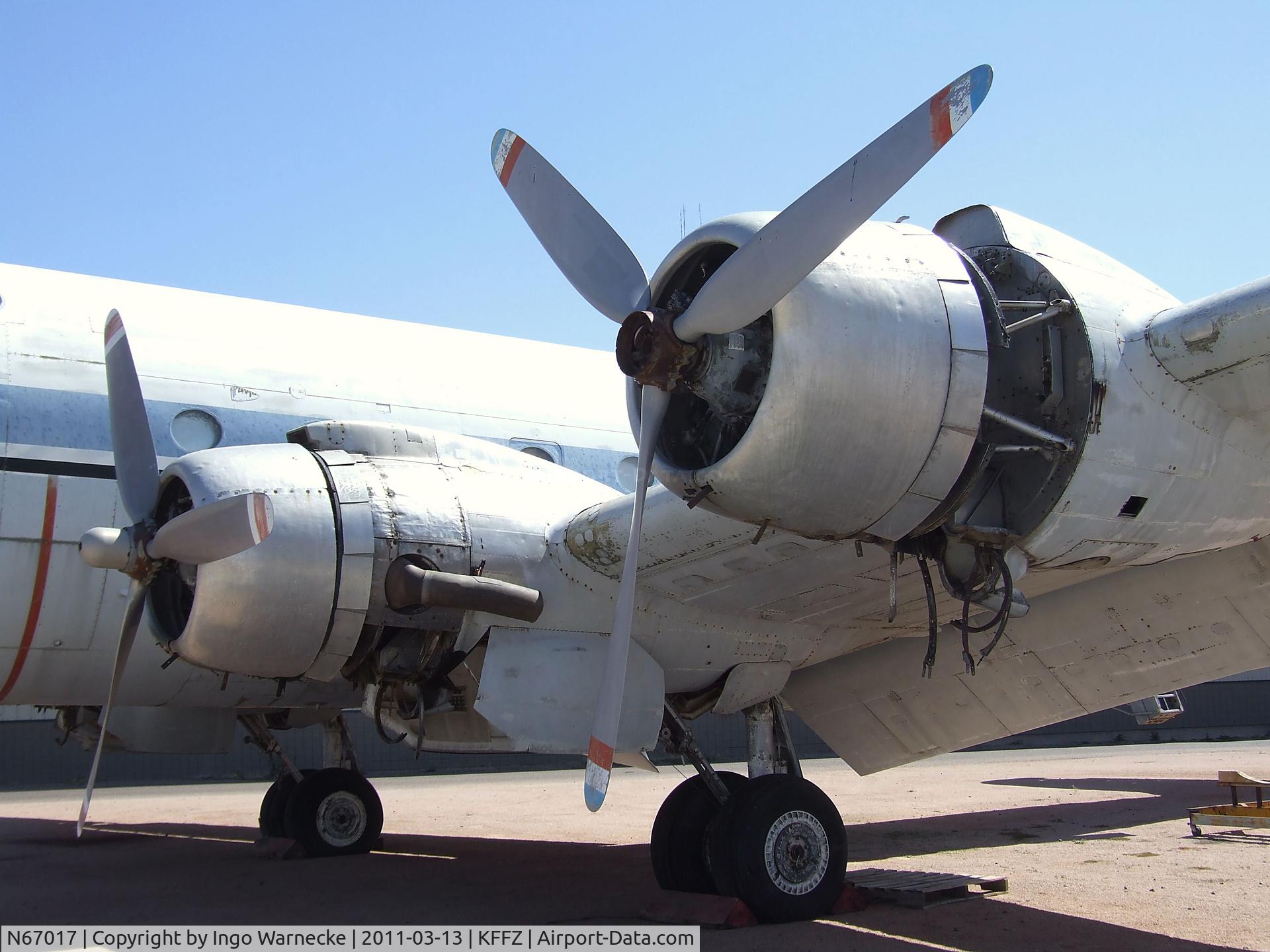 N67017, 1944 Douglas C-54P Skymaster (DC-4) C/N 10438, Douglas C-54 Skymaster (minus 1 engine and a few other parts) at Falcon Field, Mesa AZ