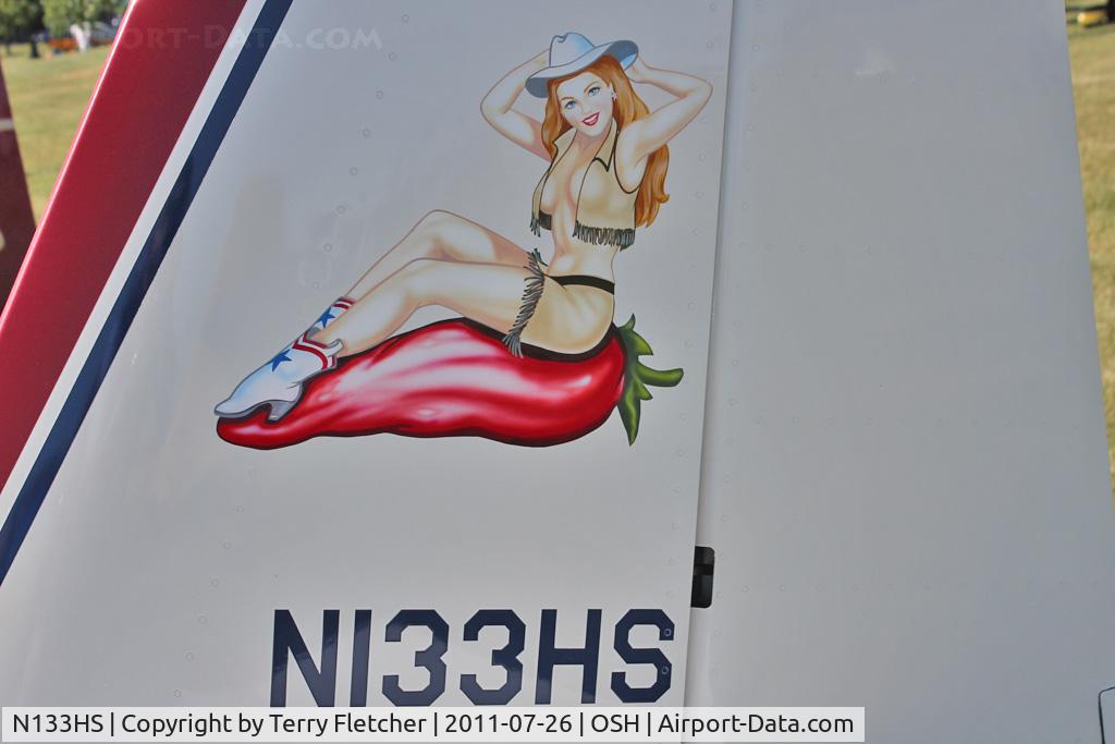 N133HS, 2000 Vans RV-8 C/N 80133, Tail motif on 2000 Grover Ronald D RV8, c/n: 80133 at 2011 Oshkosh
