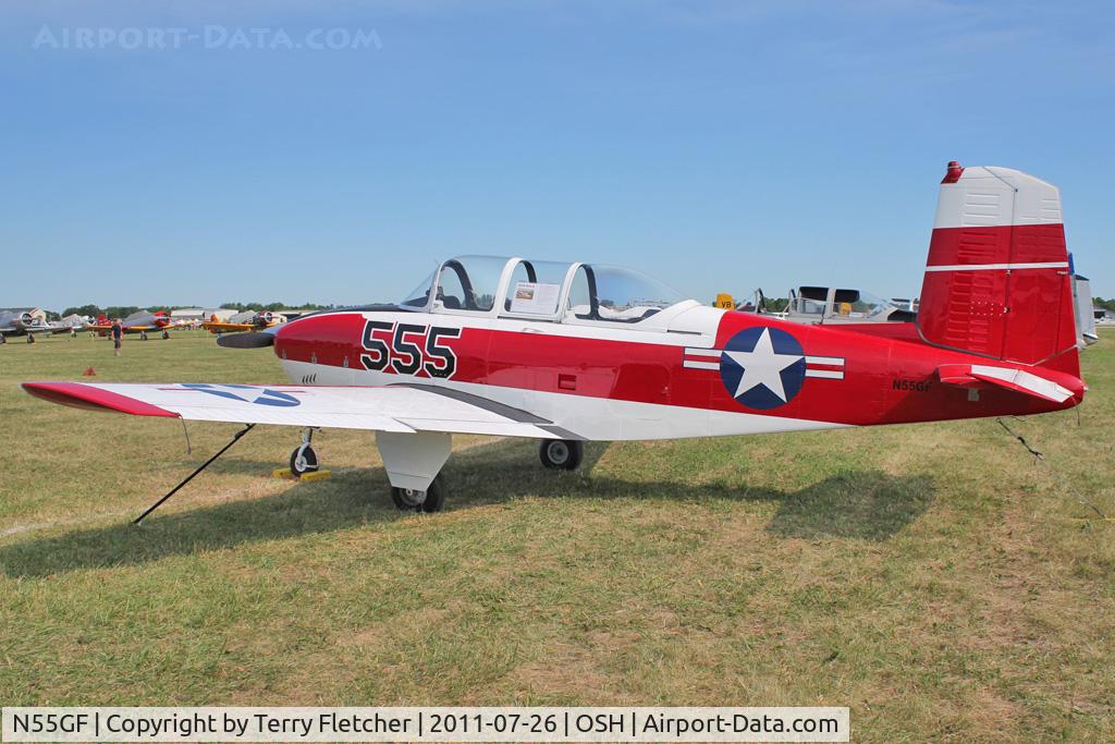 N55GF, Beech (Fuji) T-34A (B45) Mentor C/N FM-88, Beech 45, c/n: 58-11088 (FM88)
at 2011 Oshkosh
