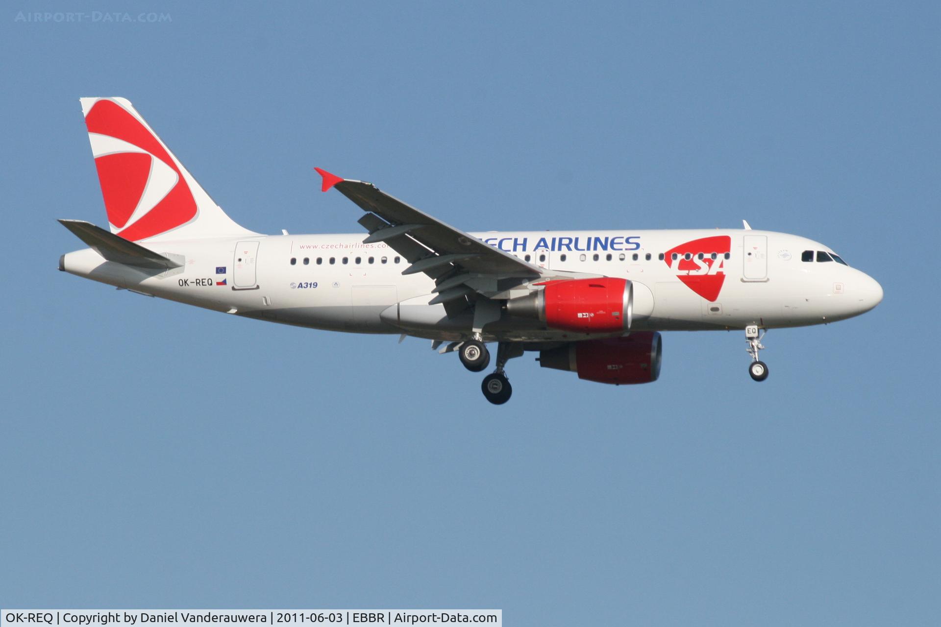 OK-REQ, 2011 Airbus A319-112 C/N 4713, Arrival of flight OK630 to RWY 02