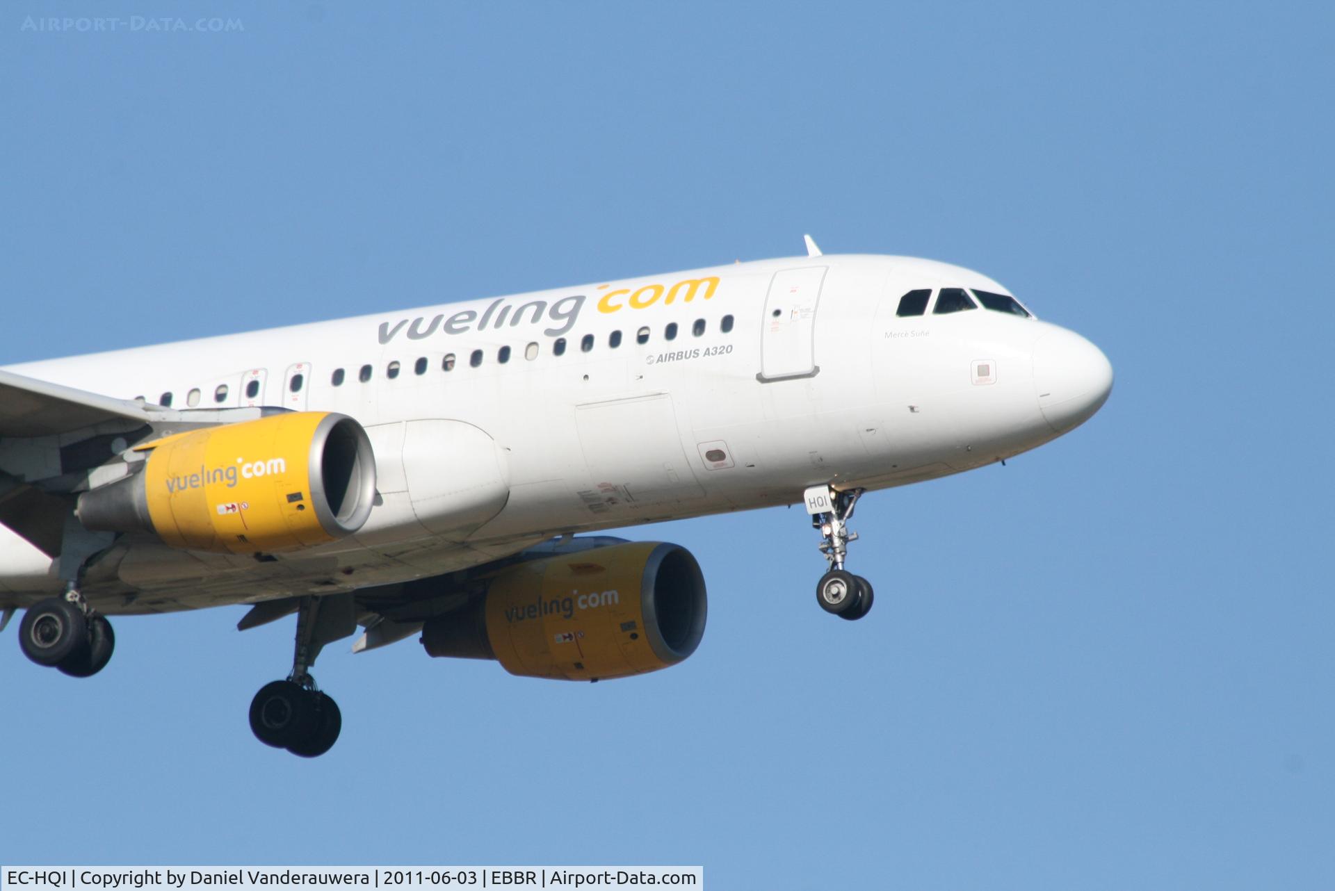 EC-HQI, 2001 Airbus A320-214 C/N 1396, Arrival of flight VY8988 to RWY 02