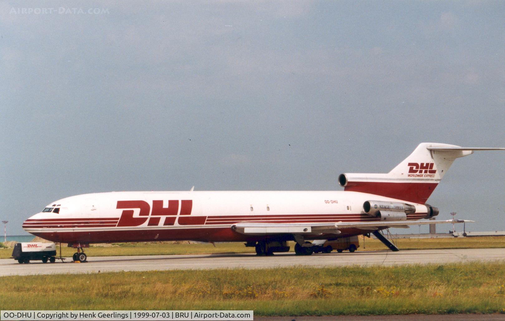 OO-DHU, 1976 Boeing 727-223(F) C/N 20992, DHL ; owner European Air Transport