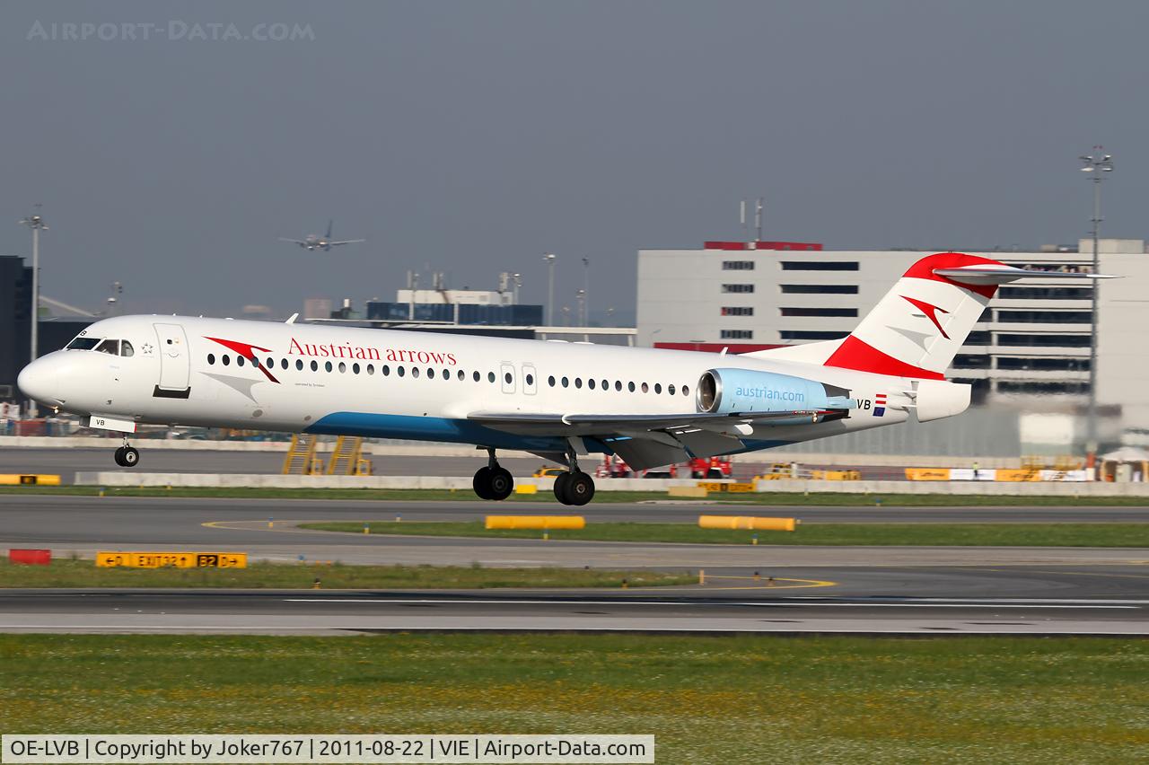 OE-LVB, 1994 Fokker 100 (F-28-0100) C/N 11502, Austrian arrows