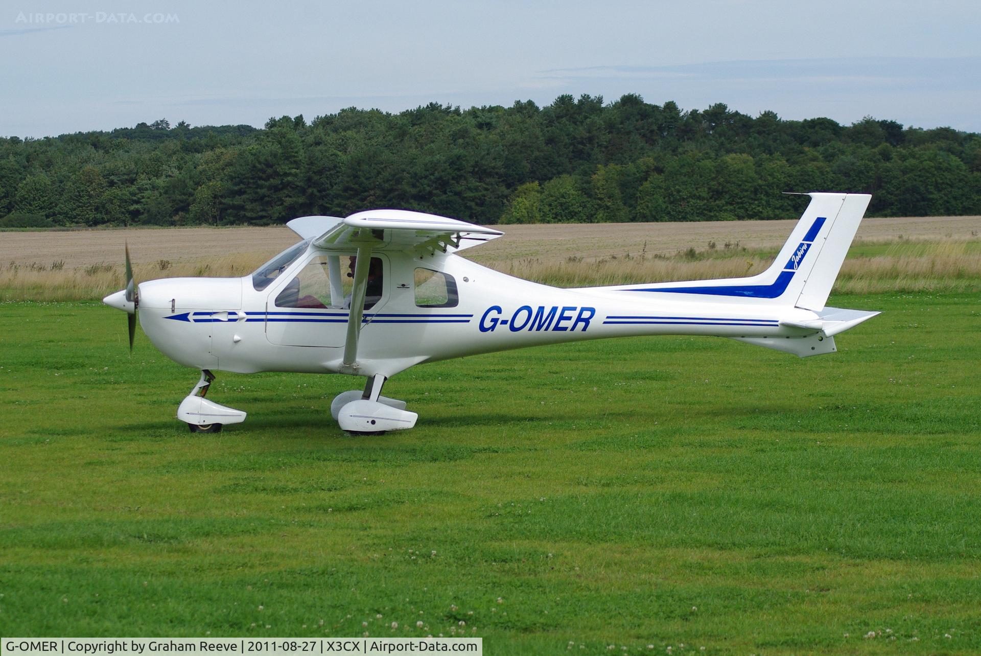 G-OMER, 2002 Jabiru UL-450 C/N PFA 274A-13823, Just arrived at Northrepps.