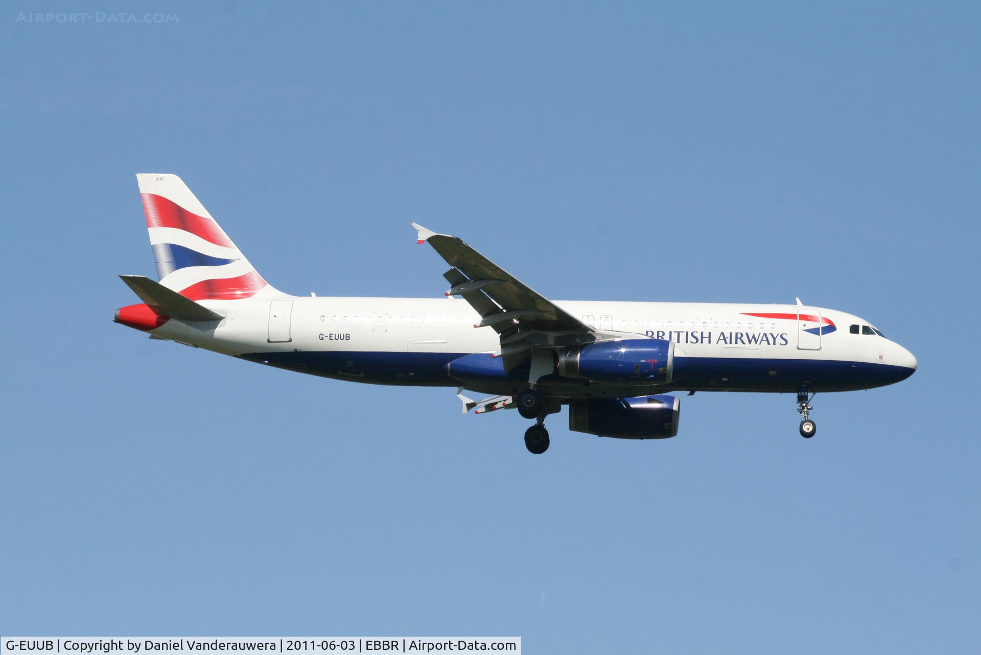 G-EUUB, 2002 Airbus A320-232 C/N 1689, Arrival of flight BA392 to RWY 02