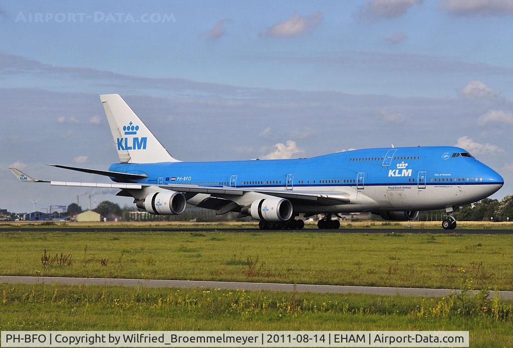 PH-BFO, 1992 Boeing 747-406BC C/N 25413, Landing on 18R at AMS (Polderbaan).