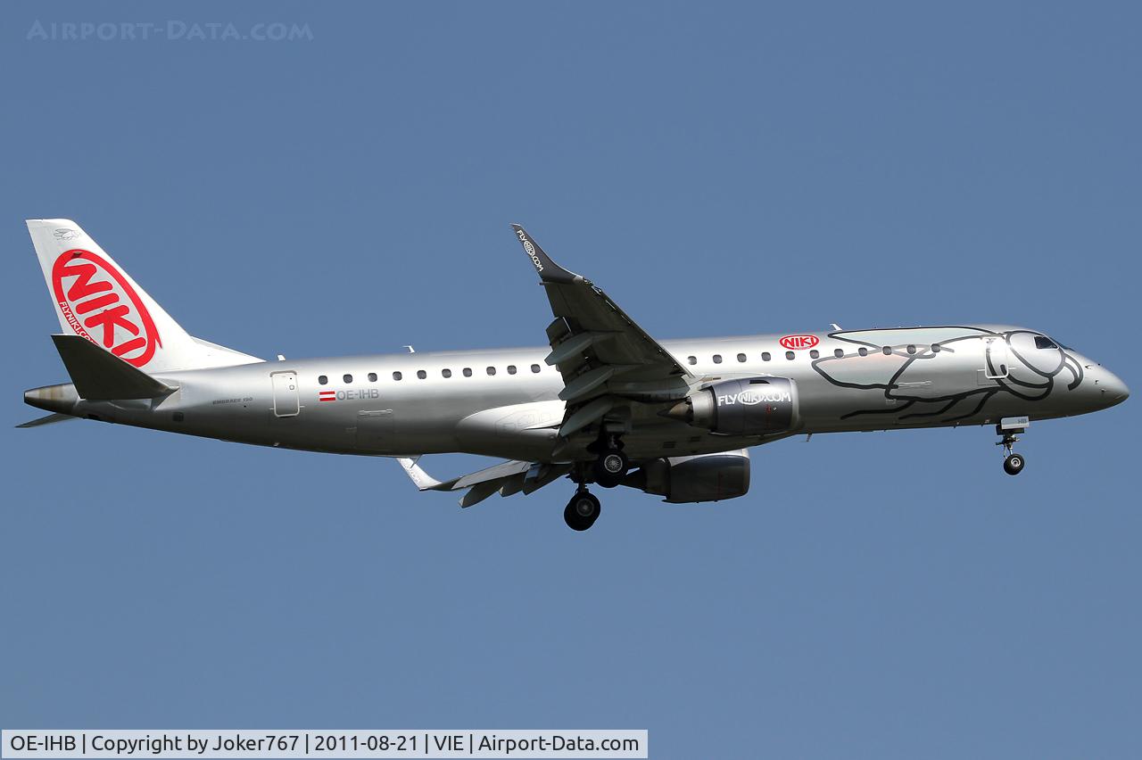 OE-IHB, 2009 Embraer 190LR (ERJ-190-100LR) C/N 19000294, NIKI