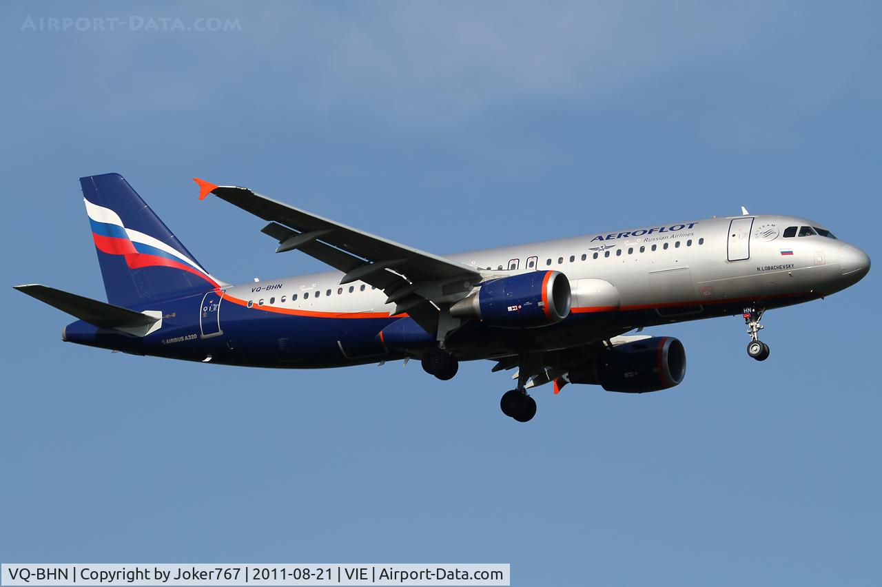 VQ-BHN, 2010 Airbus A320-214 C/N 4498, Aeroflot